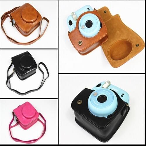 PU Leather Case Cover Set For Fuji Fujifilm Instax Mini 11 MINI11 Digital Camera Bag Case With Strap