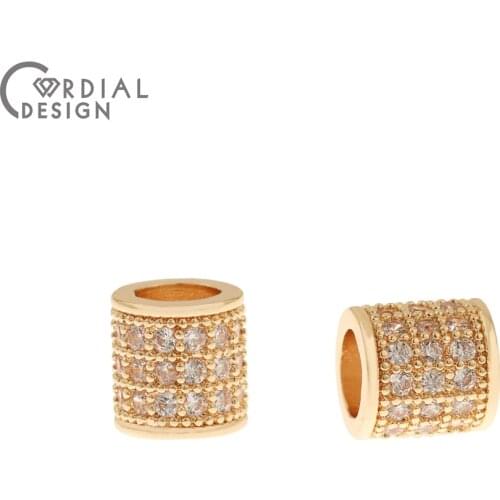 Cordial Design 30Pcs 8*8MM Jewelry Accessories/Earring Findings/Hand Made/Loose Beads For Bracelets/CZ Charms/DIY Making/Pendant