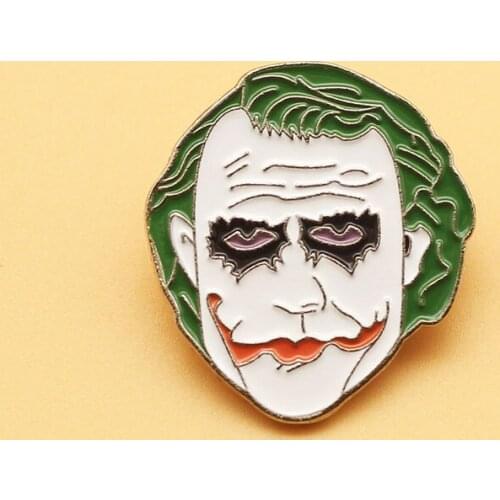 DC Joker brooch Alloy enamel metal insignia women stylish shirt with a lapel pin badge
