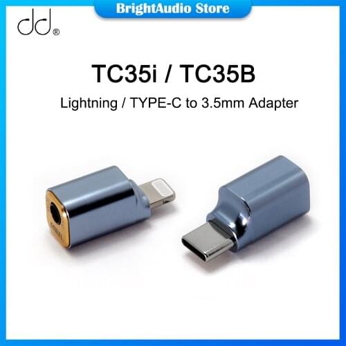 DD Hifi TC35i TC35B Lighting TYPE-C to 3.5mm Adapter Audio Cable for iOS Android Mobile Phone