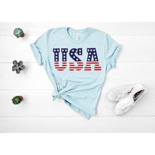 4th of July USA FLAG Freedom Shirt Independence day America Tee Tongue Vintage Tops Streetwear harajuku Unisex 100% cotton goth