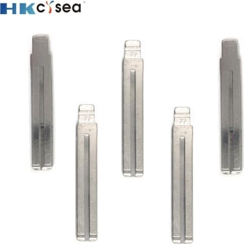HKCYSEA KD#77 KD JMD VVDI Remote Uncut Blank Metal Blade Type HY22 #77 for Hyundai Verna IX35 Car Key Rmeote Blade Replacement