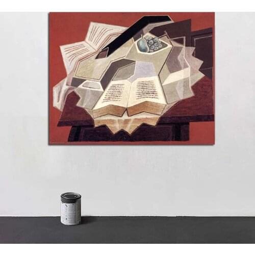 Open Book Juan Gris Canvas Painting Print Living Room Home Decoration Modern Wall Art Oil Painting Posters Pictures Framework
