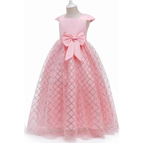 Pretty Halloween Kid Dresses for Girls Elegant Flower Princess Long Sequins Ballgown Girl Christmas Dress Vestidos