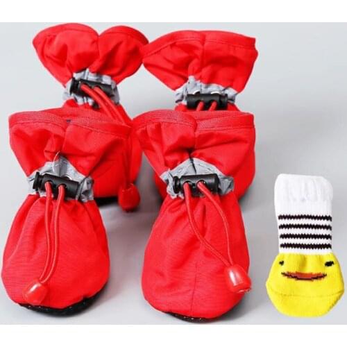 Small Dog Soft Shoes Send Cartoon Socks 4pcs/Set Dog Foot cover Casual Autumn/Winter Dog Socks for Dogs Small Medium