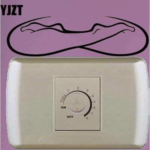 YJZT Yoga Pose Lotus Meditation Fashion Bedroom Wall Decal Light Switch Sticker Vinyl 8SS-2570