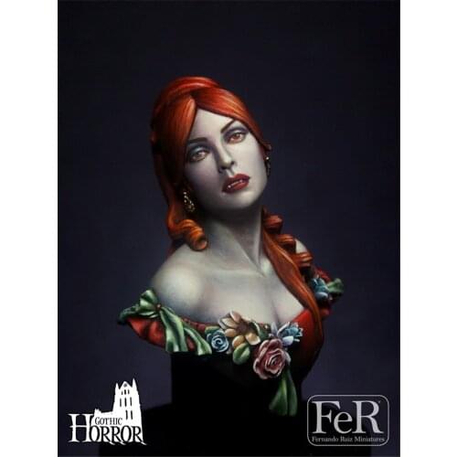 Sci-Fi Female Vampire Resin Bust 1/12 Assembly Model Figure Resin Kit Bust Colorless Models Self-Assembled Toys