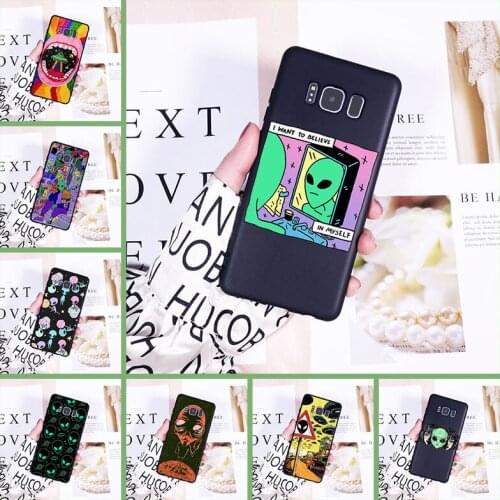 UFO Cartoon Alien Back Cover For Samsung Galaxy S8 S9 Plus S5 S6 S7 Edge Silicone Phone Case For Samsung Galaxy Note 4 5 8 9