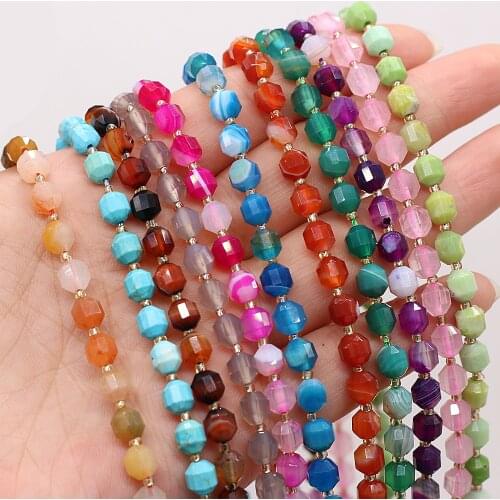 New Style Natural Stone Beads Section Semi-Precious Loose Bead 6 MM For Jewelry Making DIY Necklace Earrings Accessory