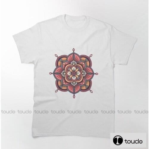 New Red Mandala New Arrived Summer Rock Music Band T-Shirts 100% Cotton Mens Pattern T Shirt
