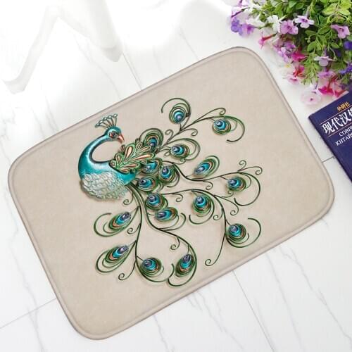 Printed Entrance Welcome Mat Microfiber Absorbent Bathroom Kitchen Floor Mat Washable Machine Modern Home Indoor Hallway Doormat