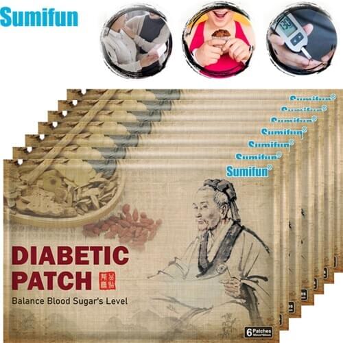 90pcs/15bags Sumifun Diabetic Patch Lower Blood Glucose Sugar Balance Medical Plaster Herbal Stabilizes Blood Sugar Level K05101
