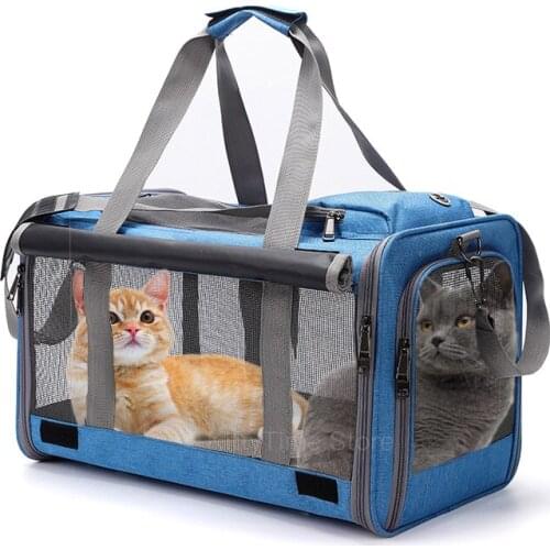 Accommodate 2 Cats Portable Cat Carrier Bag Breathable Pet Mesh Carrier Backpack For Dogs Cats Handbag Travel Bags Transport Bag