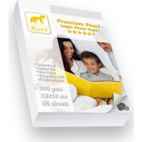Rovi Premium Pearl Photo Paper 300gsm 50yp 13x18