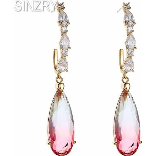 SINZRY 2019 cubic zirconia waterdrop elegant dangle earrings creative party earrings fashion bridal jewelry gfit
