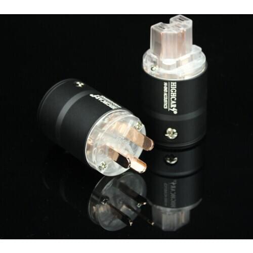 6N Pure Red Copper US Power Plug Cord & IEC Connector for DIY Amplifier Power Cable