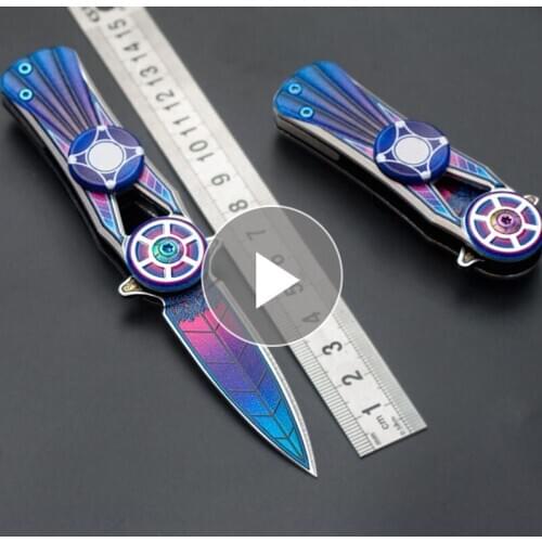 Outdoor EDC 3D Cool Tip Gyro Self defense Tactical Survival Camping Knife Folding Blade Multi Knife Pocket Combat Knife