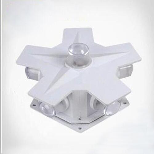 10pcs 5w AC 85-265v Dc12v Dc24v Cross Star Lights Waterproof Decoration Villa Facades Frost LED Outdoor Wall Lamp Garden Light