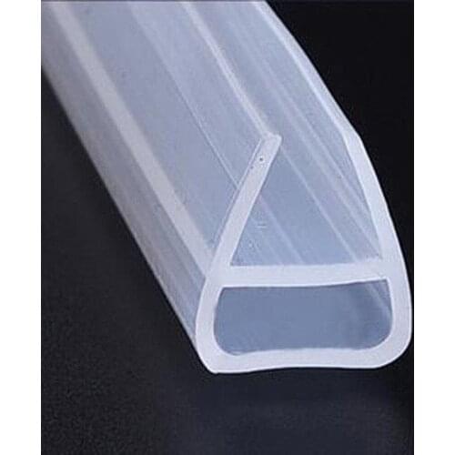 1M/2M Silicone Rubber Glass Sealing Frameless Shower Door And Window Balcony Screen Window Sealing Strip U Type Seal Strip