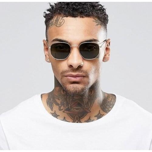 Vintage Polygonal Sunglasses men Women Glass Luxury Retro Metal Frames Mirror 3548 Sun Glasses oculos de sol dos homens UV400