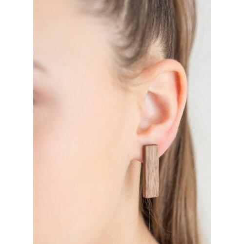 Earrings 2020 Geometric Round Earrings for Women Hanging Dangle Earrings Drop Earing Modern Jewelry CROSS Statement Wood Fashion