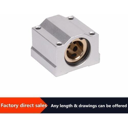 1pcs SC25 graphite copper sleeve slider 25mm Oil-free Aluminum slider for optical axis linear rail CNC parts