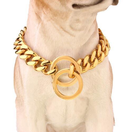 10"-40" For Choose High Polished Two Face 15mm Gold Stainless Steel Curb Cuban Link Cowboy Chain Cool Dogs Necklace