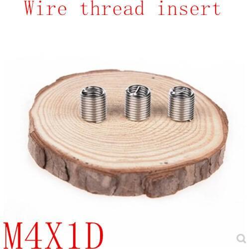 50pcs M4*0.7*1D Wire Thread Insert Stainless Steel 304 Wire Screw Sleeve, M4 Screw Bushing Helicoil Wire Thread Repair Inserts