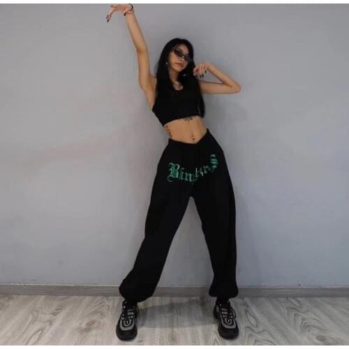 Jogging sweatpants ladies sweatpants Harajuku gray gothic jogging pants loose light black 2021 spring fashion oversized pants