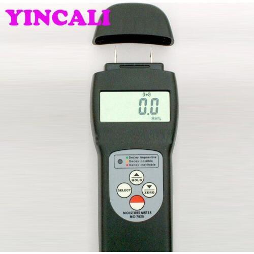 Fast Shipping Digital Pin Type Wood Moisture Meter Tester MC-7825P High Accuracy Moisture Analyzer MC7825P Range 0~80