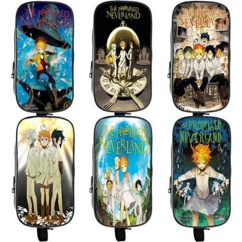 Anime The Promised Neverland Pencil Case For Girls Boys Stationery Pouch Students School Supplies Pencil Bag Cute Cosmetic Cases