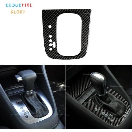 CloudFireGlory Gear Shift Box Panel Trim Cover Decoration Sticker Left Hand Drive Carbon Fiber TypeA For VW Golf 6 MK6 2008-2012