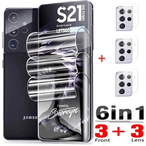 Hydrogel Film for Samsung S20 S21 S10 Plus Note 20 21 Ultra Screen Protectors for Samsung Note 8 9 10 Plus S10E S20FE Not Glass