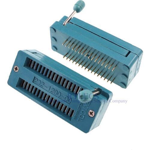 Test Tool IC DIP ZIF ZIP Socket 32 Pin Pitch 1.78 mm 1.778 Press-Fit Dual Row Spacing 10.16 mm 0.4" Narrow 2x16 32 Position Grid