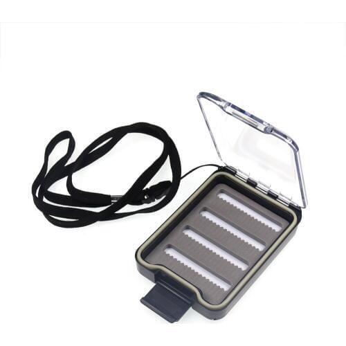 Gorgons Fishing Tackle Box Plastic Waterproof Easy Grip Foam&Slit Fly Fishing Flies Storage Box