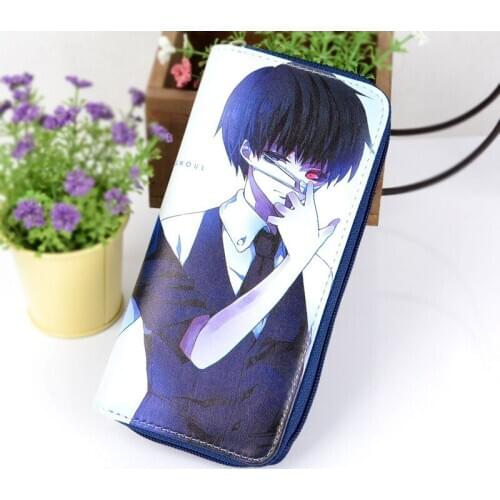 Tokyo Ghoul Anime Wallet Kaneki Ken Men Women Long Zipper Coin Purse Phone Clutch PU Leather Fashion Card Holder Money Bag purse