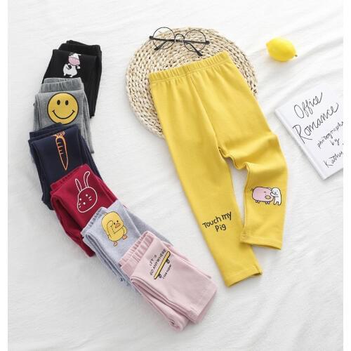 Girls Leggings Fashion Cartoon Print Skinny Pants For Girls Autumn High Quality Toddler Baby Trousers Leggings For Girls New