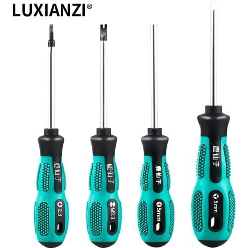 LUXIANZI 4pcs Precision Screw Driver Tool Antislip Screwdriver Bit Magnetic Y/U /Triangle/Cross Type Hand Tool Sets Tournevis