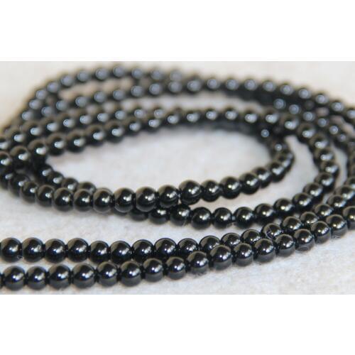 Min Order1) 4mm Faceted Natural Black Onyx Beads Round Stone Diy Beads Accessory Parts 15inch Jewelry Making Design Wholesale