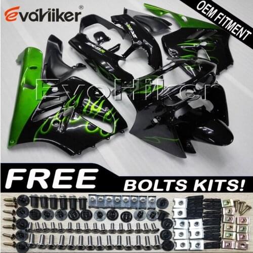Motorcycle Fairing for ZX9R 1994 1995 1996 1997 Black green ZX 9R 94 95 96 97 ABS Plastic Bodywork Set