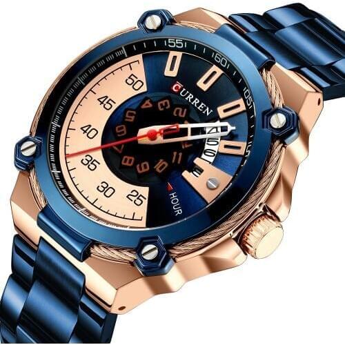 Business Brand CURREN Men Watches Mens Full Steel Waterproof Casual Quartz Date Clock Male Wrist watch relogio masculino