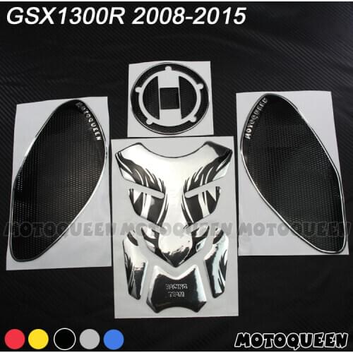 Motorcycle Tank Pad Protector Stickers Decals Gas Fuel Knee Grip Traction Side for SUZUKI GSXR 1300 GSX1300R K8 K9 2008-2015