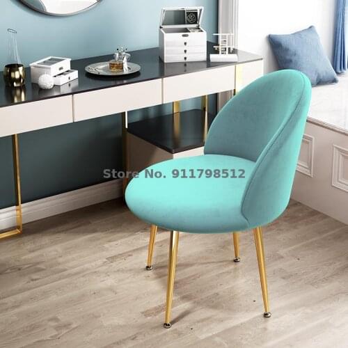 Nordic light luxury dining chair home modern minimalist stool backrest ins net red chair makeup chair lazy desk chair