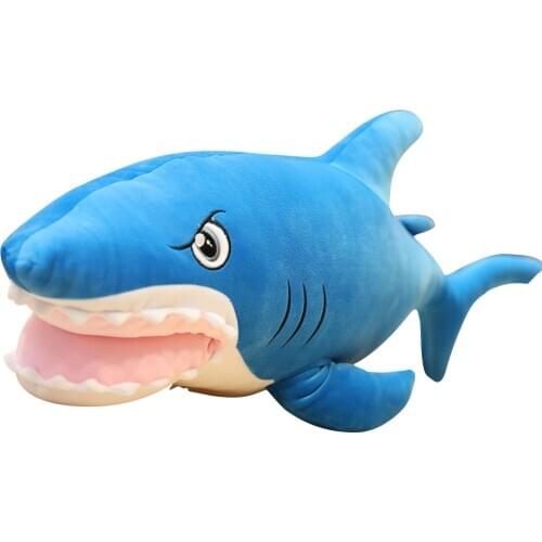 New Nice Big Mouth Shark Plush Toys Popular Sleeping Pillow Travel Companion Toy Gift Shark Cute Stuffed Animal Fish Pillow Toys