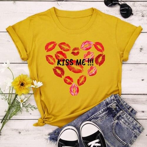 New lips 2021 New Vogue T Shirt Fashion Women Harajuku Ulzzang T Shirt Femal T Shirts Summer Tops XK00019