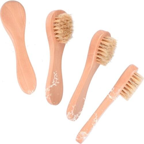 1 Pcs Cleansing Face Brush Wooden Animal Hair Facial Deep Cleansing Massage Care Tool Face Washing Product Skin Care Brush