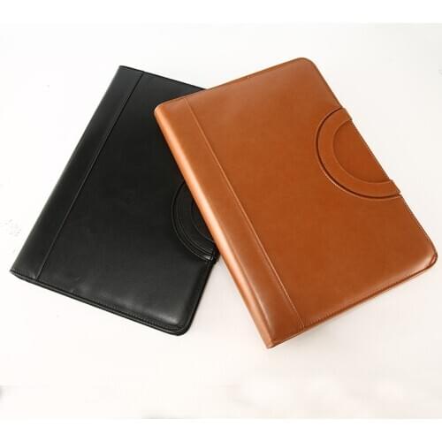 Portable A4 PU File Folders Briefcase Office Manager Folder Binder Business Contract Storage Bag Big Capacity Document Organizer