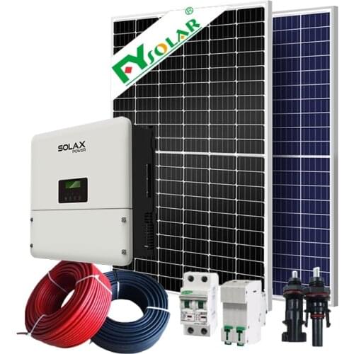 Professional design complete solar on grid system home solar power system kit 5kw roof mounting kits