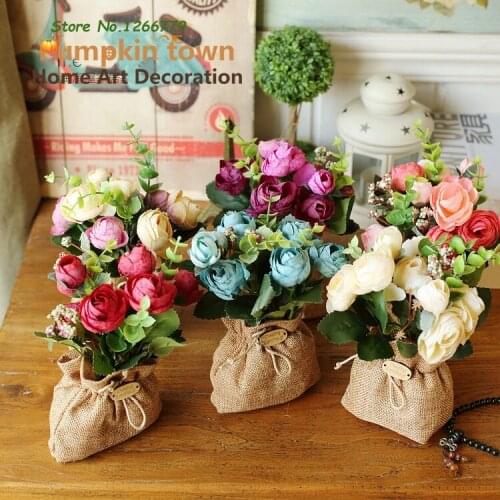 Pumpkin Town Home Decor Artificial Flowers For Wedding Bouquets