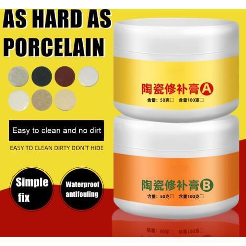 Tile Repair Agent Paste Tub Repair Kit White Tile Shower Repair Kit for Fiberglass Porcelain Ceramic Fix Crack ALI88